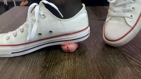 Cock trampling and orgasm with sneakers (mov)