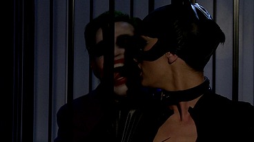 Katwoman Jennifer Dark Prowls Into A Prison Cage 3way