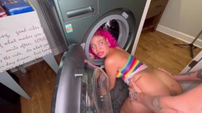 Oh No! Whore Got Stuck in the Dryer Bwc Blowjob Backshots