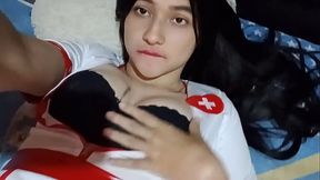 Dirty college babe teases Mexican fan with her curvy body and shaking ass
