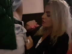 Risky Public Sex Prank for a British Blonde Couple