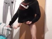 Showing off my skinny long legs and tiny ass in a baggy jumper