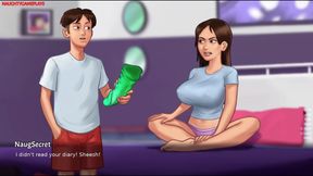 Deep Anal Masturbation Makes This Busty Pussy Drip Wet - Summertime Saga 3D Game