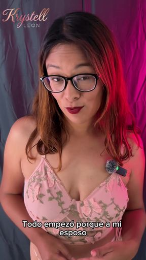 Curvy wife caught in a compromising position