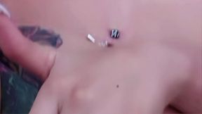 ginger spice masturbates outdoors with vibrating dildo