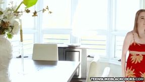 Ginger teeny gets her bushy pussy BBC slammed and creamed