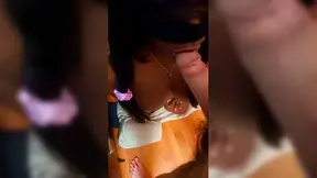 Naughty mistress makes her stepson bust twice then sends him home to his