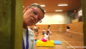 Mature Czech teacher fucks in front of her students