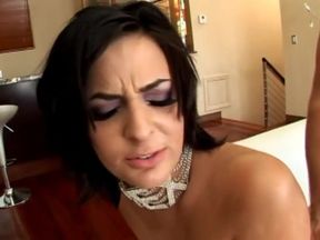 Hot nasty slut takes a massive big cock from behind