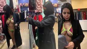 me voy a comprar ropa a una tienda