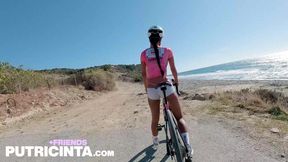 Exotic Babe Putri Cinta Gets Naked At The Beach After a Bike Ride