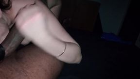 College Student Sucks Her Boyfriend's Balls While Jerking off His Big Black Dick