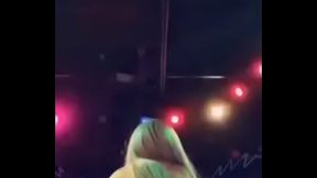 Young stripper shaking booty on stage