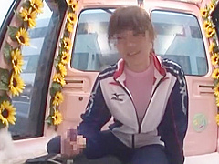 Exotic Japanese chick in Amazing Bus JAV clip