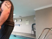 Naughty public soak in the pool and hot tub, to celebrate 2 million views!