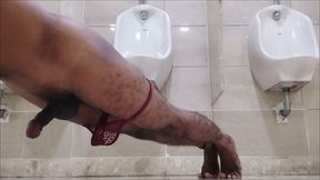 Nude on floor and doing push ups