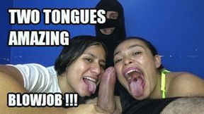 TONGUE FETISH 240324B6 SARAI + CANDY TWO TONGUES IN ACTION LICKING AND SHARING COCK + FREE SURPRISE SHOW (LOWDEF SD MP4 VERSION)