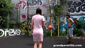 Pick Up Teen on Basketball Court