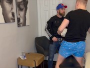 Horny hairy ass dad got fucked during massage by new masseur.