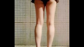 Wear short skirts with high heels.