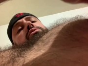 Verbal Daddy Shows Off Huge Muscle Tits and Hairy Pits