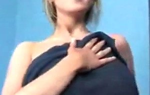 Brittany`s busty towel dance