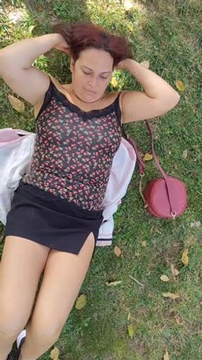 Retozando sin bragas!