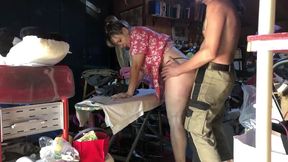 let me finish ironing, come on you know i can t resist if i see your big cock