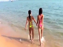 Sexy  Young Thai girls in thong bikini