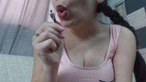 My Giantess Wife Punishes Tiny's Husband for Misbehaving, so She Puts Him in Her Belly Button