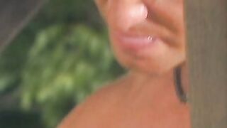 Head Outside 1 on 1 Tiny Titted Masturbation Facial Creampie