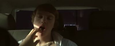 Backseat handjob with a hairy-cocked amateur hottie