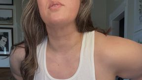 Mature Massive Nipples Teasing You in a Tank Top and Booty Shorts