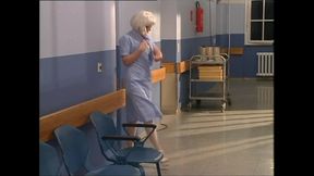 Two Beautiful Vintage Lesbian MILFs Fuck Each Other's Pussy with Strapon in Hospital