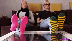 Beautiful Girls' Sock Tease 4K