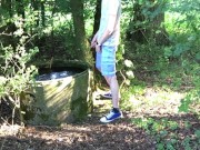 pissing in a public water tank
