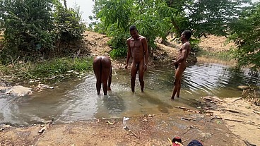 RIVER GODDESS FUCKED BY TWO FRIENDS