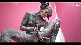 Workwear rectal stretching solo jerking gapes and squirt