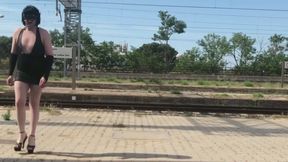 train station slutwalk public whore exposed compilation