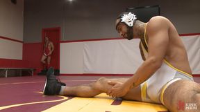 Rikk York gets slammed to the mat and edged