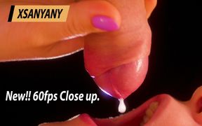 New!! 60fps Close up: Best Milking Mouth for Your Dick!