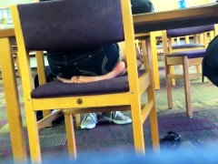 Candid Desi Teen's Feet in Library