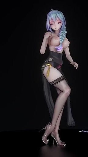 Miku-stellar-marionette Erotic Tattoos; Black Stockings; Cheongsam