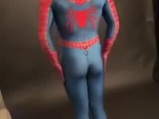 Cute Spiderman Posing/in Bondage