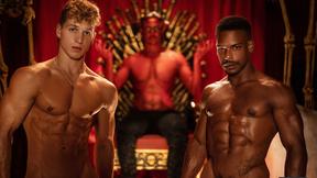 ”Gay ass pumping in front of Satan - Adrian Hart,Felix Fox”