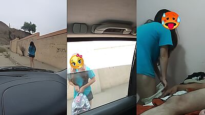 Young and innocent homeless for a sack of cans per kilo gets fucked, Teen agrees to fuck for some aluminum cans, homemade, real life, 18 yo