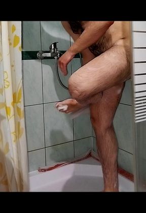 Young Gay showering