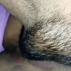 First time licking the pussy of my shy Indian wife