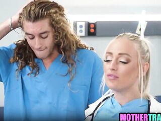 Step mamma & step son hospital foursome bang