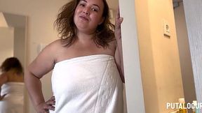 Chubby Slut Sofia Brit with Massive Tits Gets Fucked by Torbe and Gulps Down His Jizz